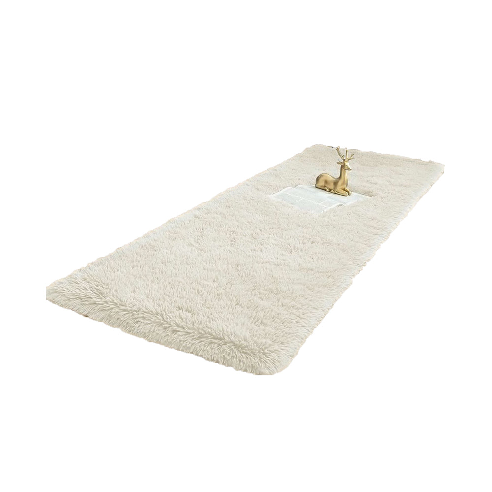 80x200cm Super Soft Shaggy Rug Fluffy Carpets Non Slip Hallway Runner Rug Beige