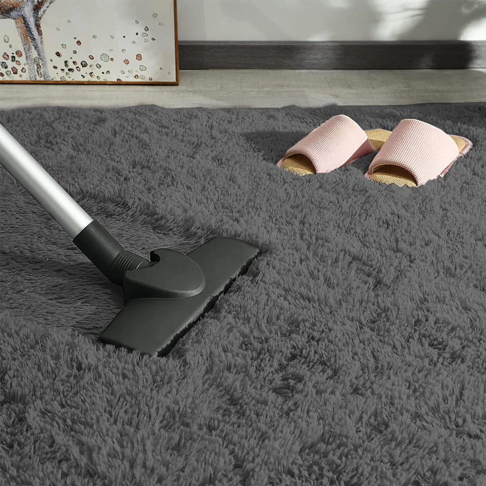 80x200cm Super Soft Shaggy Rug Fluffy Carpets Non Slip Hallway Runner Rug Black