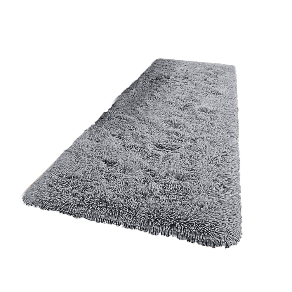 80x200cm Super Soft Shaggy Rug Fluffy Carpets Non Slip Hallway Runner Rug Grey