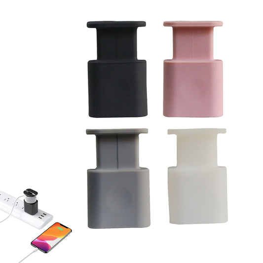 4Pcs 2 In 1 Silicone Charger Protector with Cord Wrap for Apple 18W/20W Charger