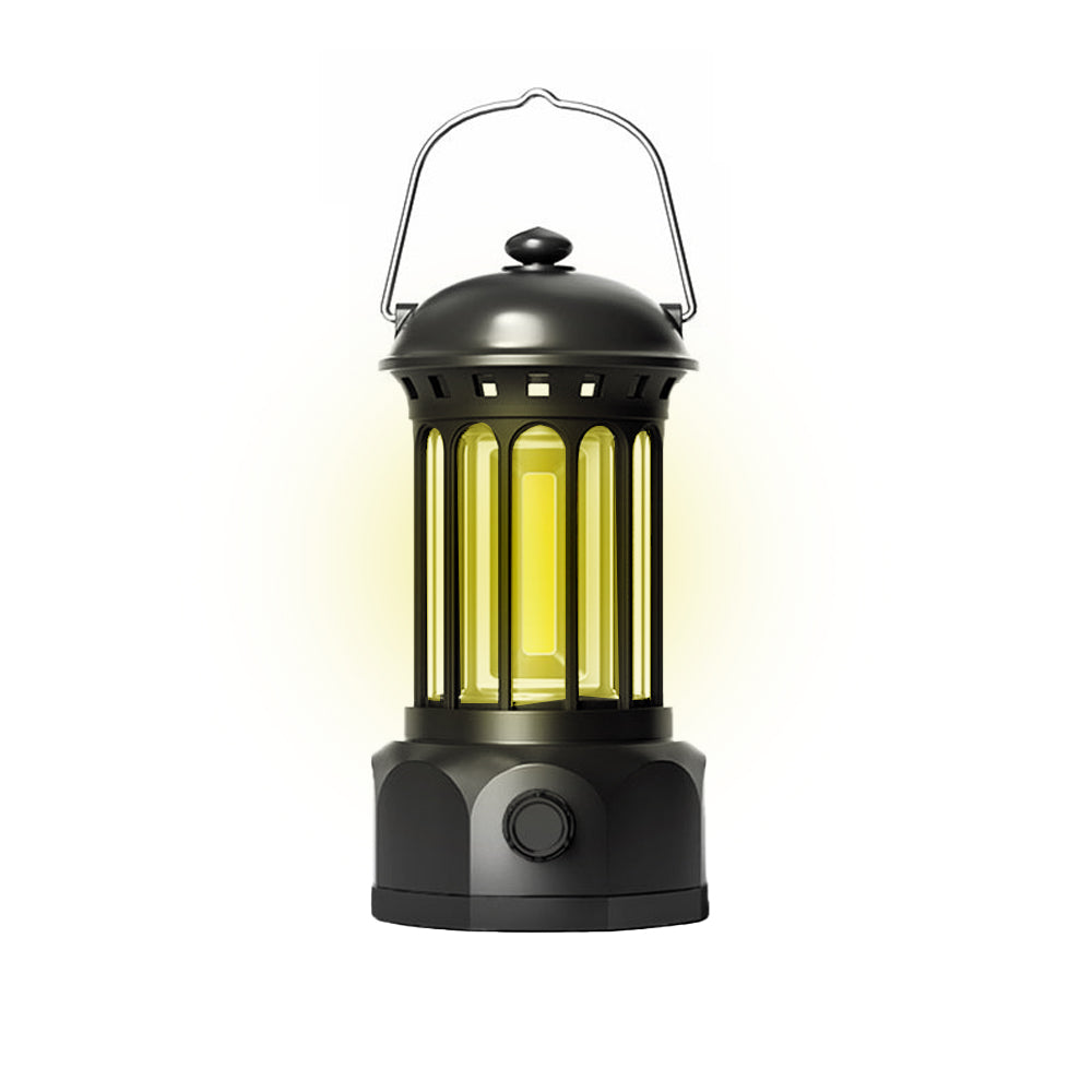 10.1x21.1cm Tent Camping LED Lantern Portable Rechargeable Night Lamp Black