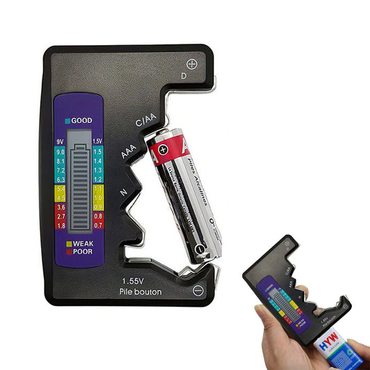 Universal LCD Digital Battery Tester Battery Checker Black