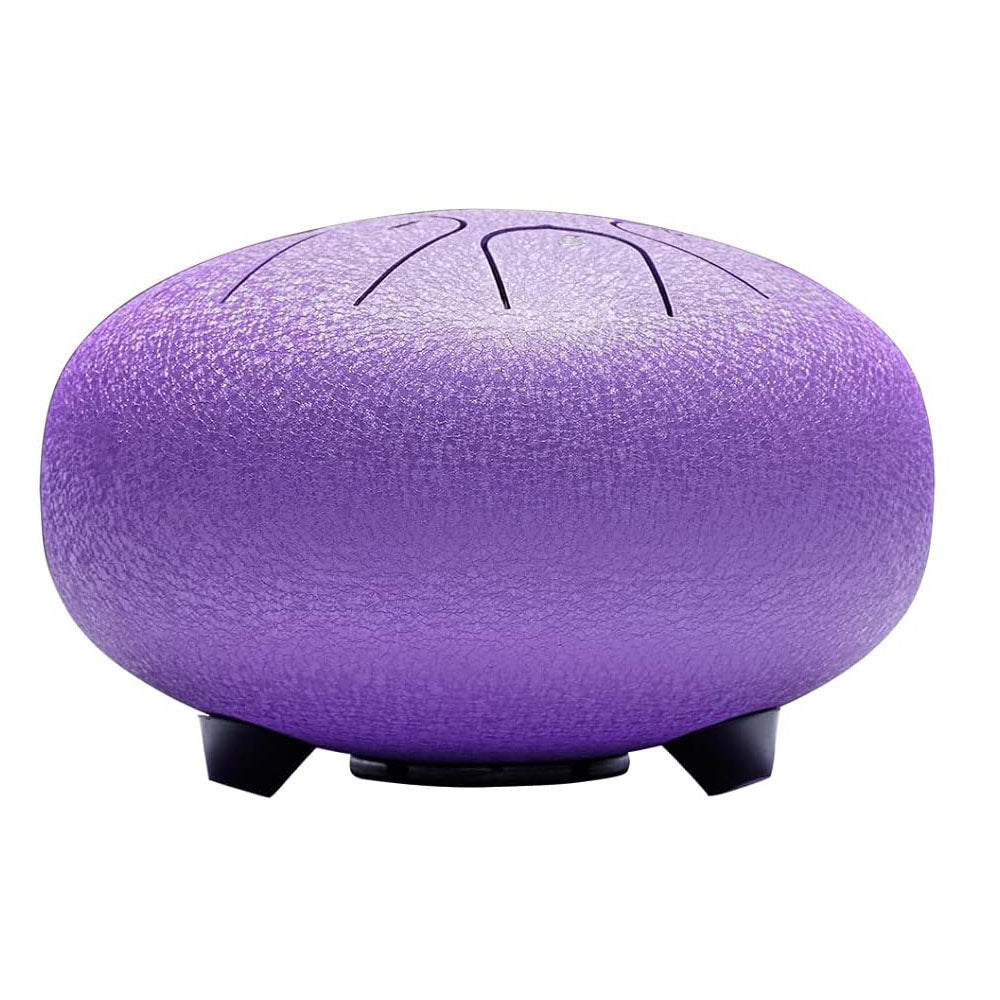 Steel Tongue Drum 6 Inch 8 Notes Ethereal Drum for Meditation Yoga Zen Purple