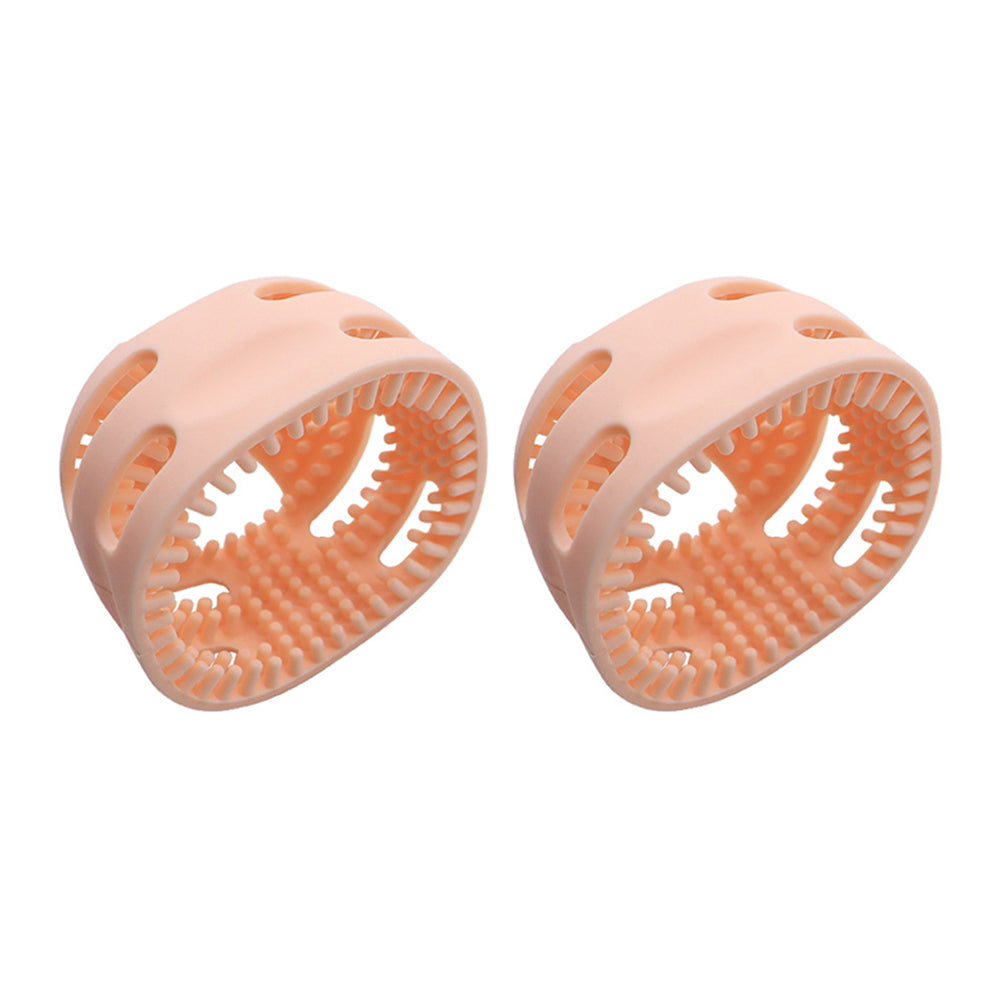 2Pcs Silicone Egg Washer Brush Reusable Cleaning Tools for Egg Pink