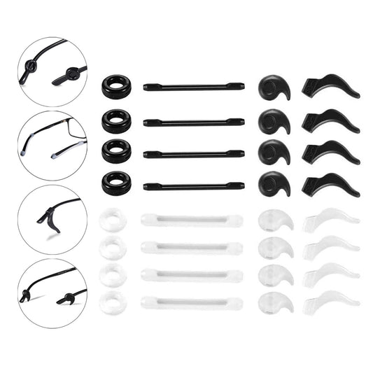 16 Pairs Eyeglasses Retainers Silicone Anti-Slip Eyeglass Holder