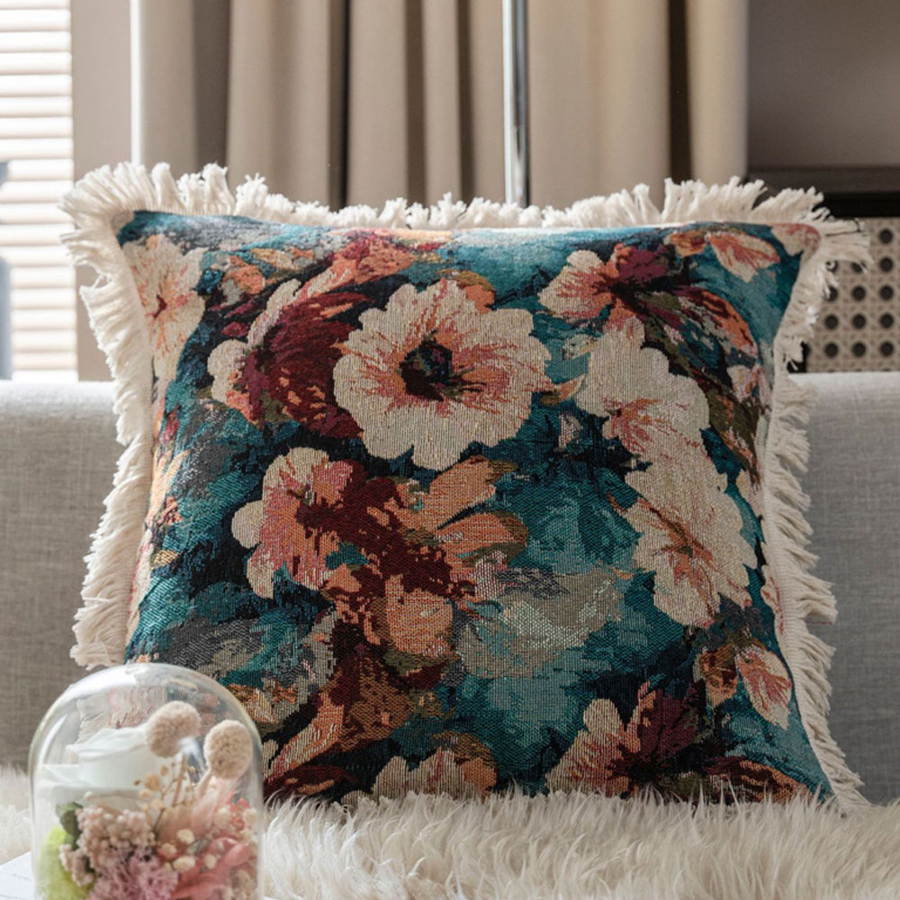 4 X Fringe Tassels Throw Pillow Cover Print Cushion Case Pillowcase 45x45cm