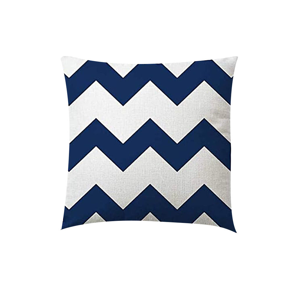 4Pcs 45X45cm Throw Pillow Cover Geometric Pattern Linen Sofa Cushion Pillowcase
