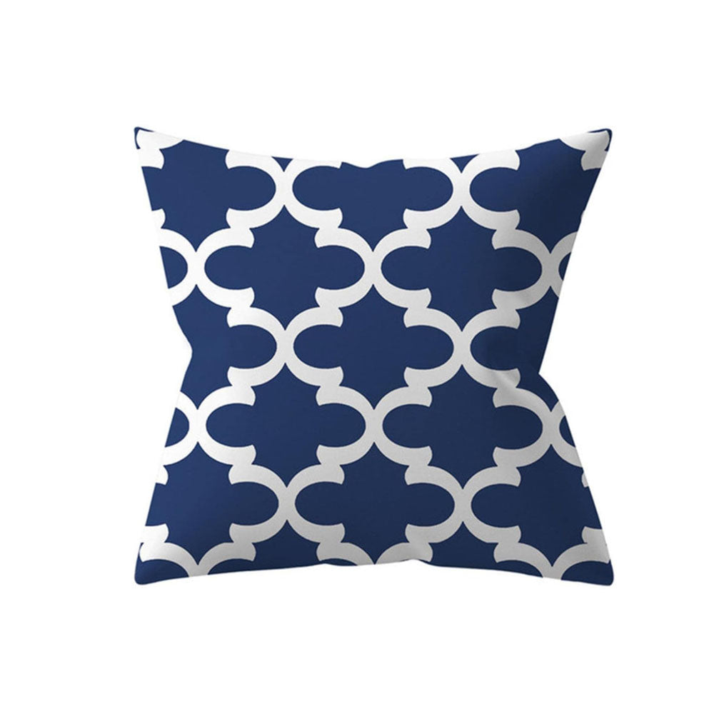 4Pcs 45X45cm Throw Pillow Cover Geometric Pattern Linen Sofa Cushion Pillowcase