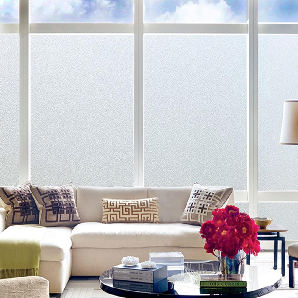 4Pcs 50cmx1m Clear Frosted Home Window Glass Removable Privacy Film