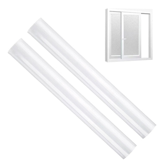 2Pcs 50cmx1m Clear Frosted Home Window Glass Removable Privacy Film