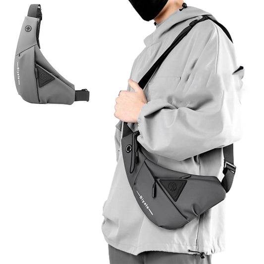 Crossbody Anti-Theft Shoulder Bag Chest Bag Grey