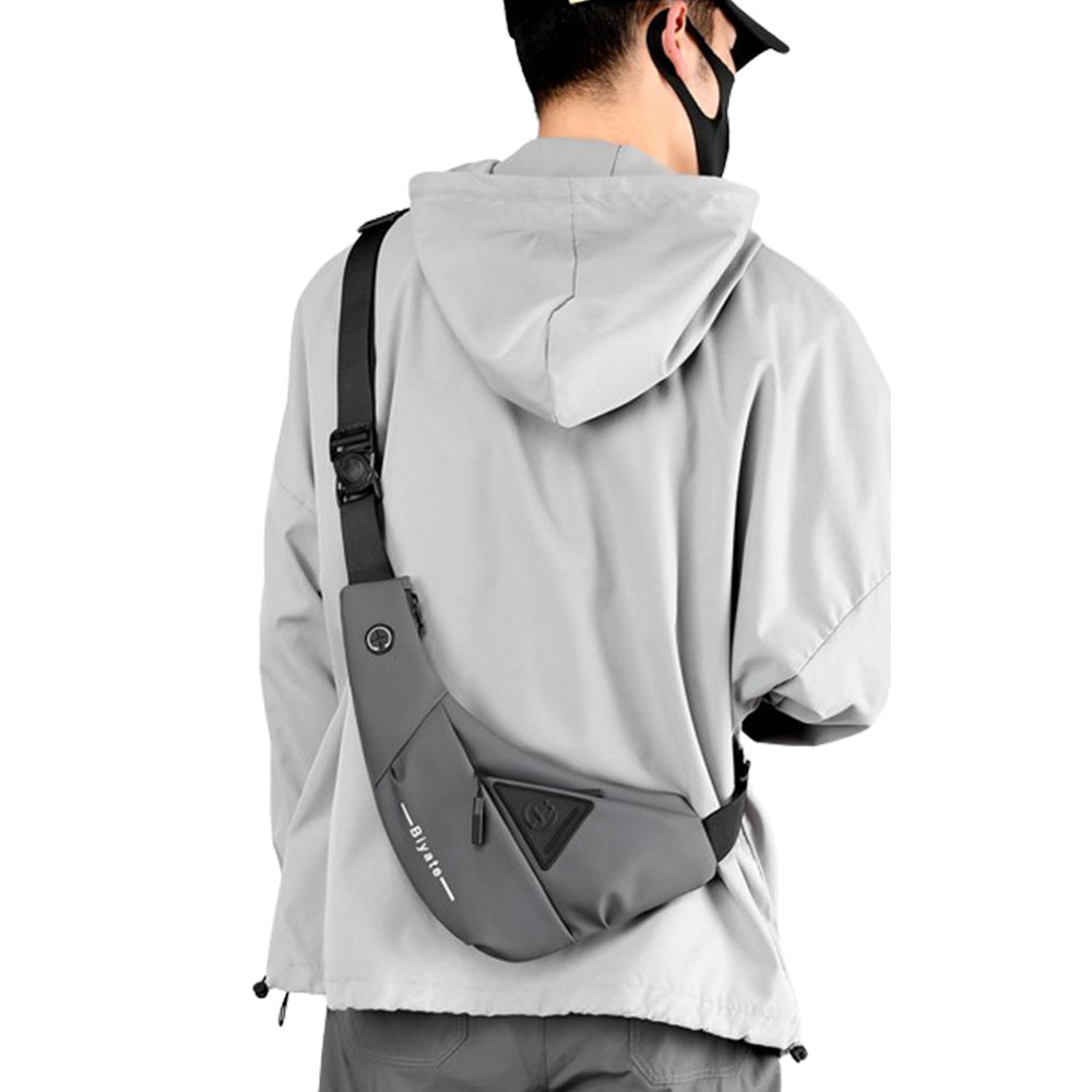 Crossbody Anti-Theft Shoulder Bag Chest Bag Grey
