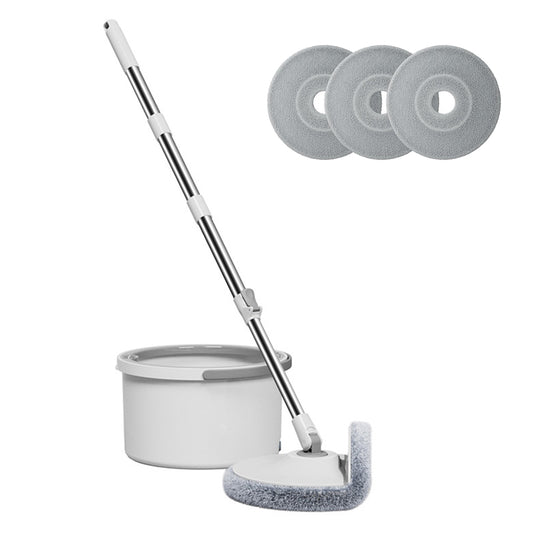 360 Degree Rotatable Mop Bucket Kit Dry Wet Floor Cleaning with 4 Mop Towels
