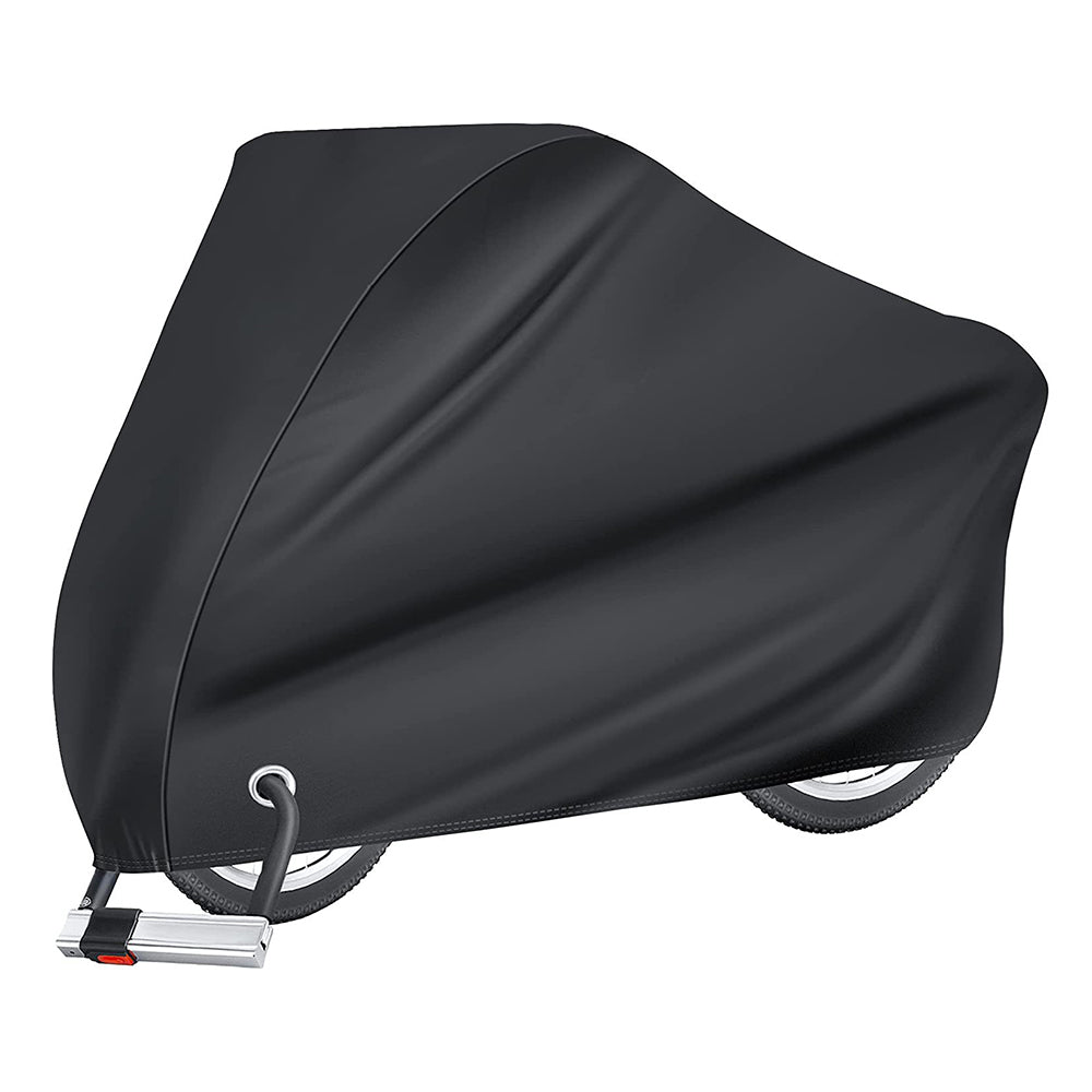 200x70x110cm Outdoor Bike Cover Rain Dust Snow Proof Cover with Lock Hole Black