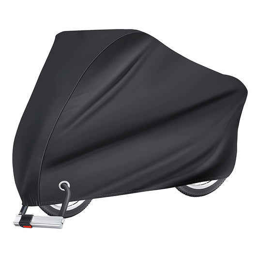 200x70x110cm Outdoor Bike Cover Rain Dust Snow Proof Cover with Lock Hole Black