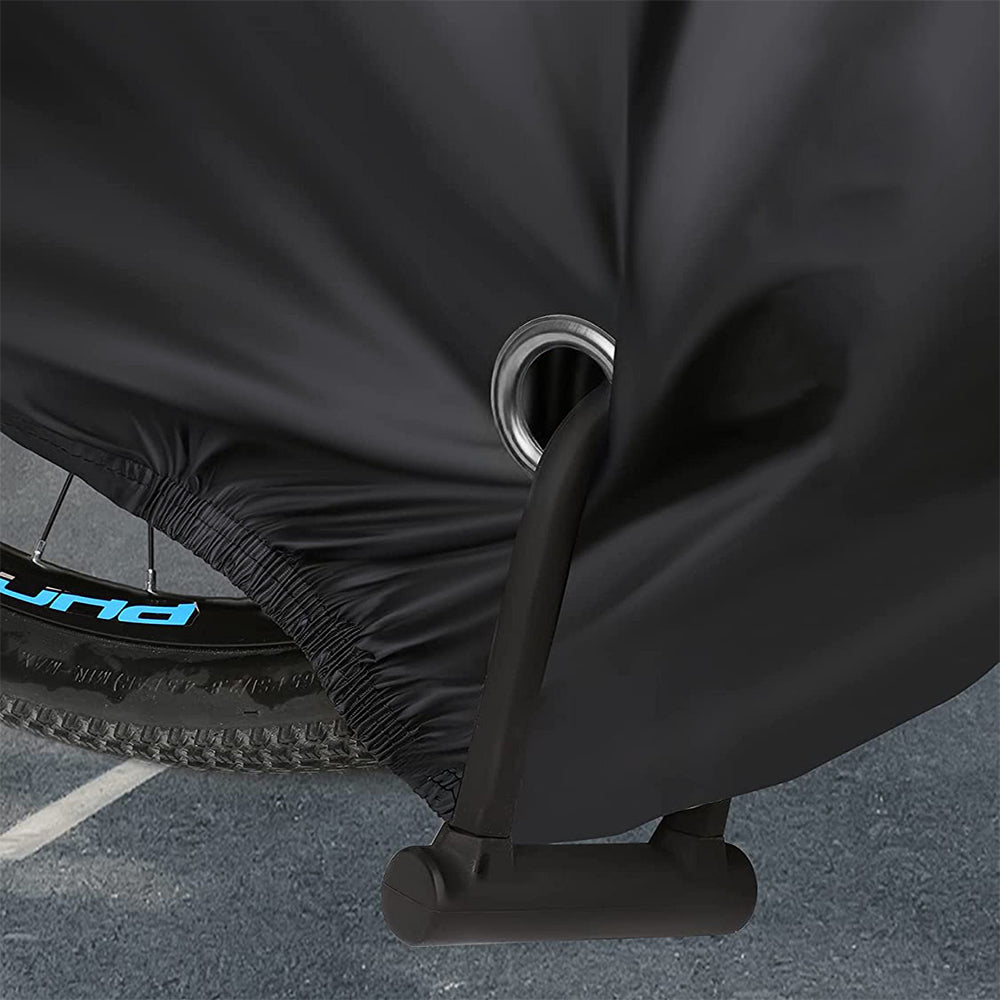 200x70x110cm Outdoor Bike Cover Rain Dust Snow Proof Cover with Lock Hole Black