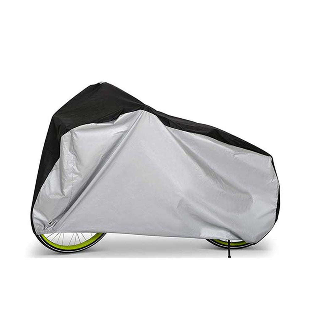 200x70x110cm Outdoor Bike Cover Rain Dust Snow Proof Cover with Lock Hole Silver