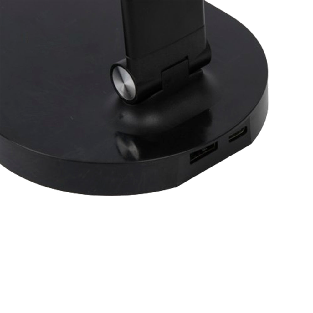 LED Desk Light Eye-Caring Foldable Touch Control Reading Lamp with USB Ports