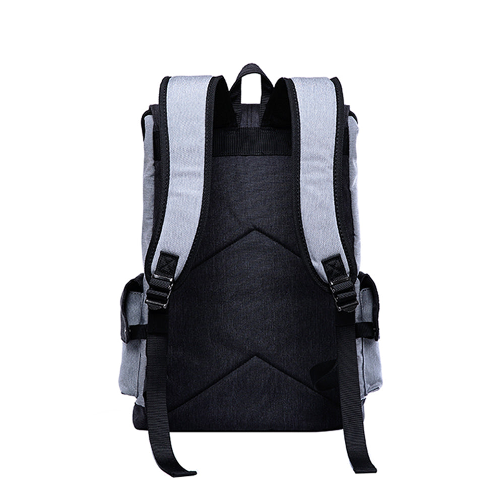 Large Capacity Anti-Theft Travel Backpack School Bag with USB charging Grey