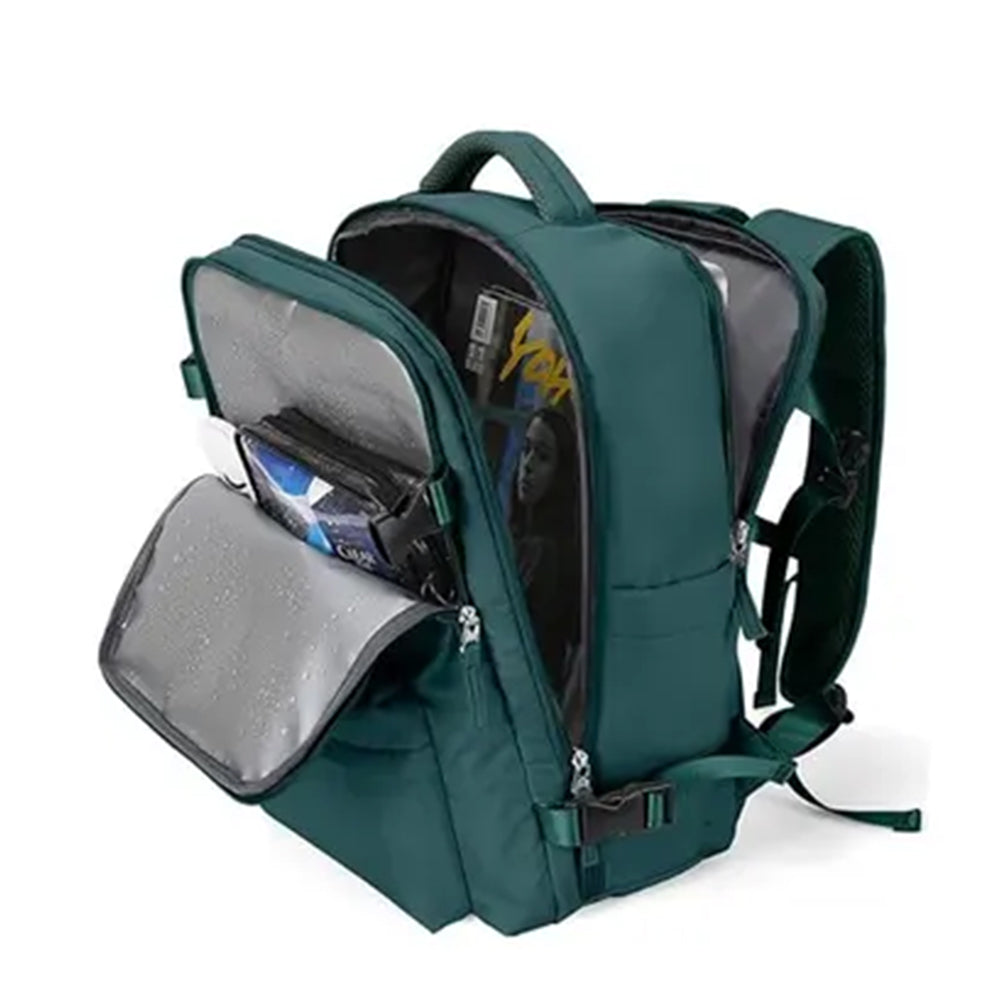 Large Travel Backpack Expandable Capacity Backpack for Women Men Green