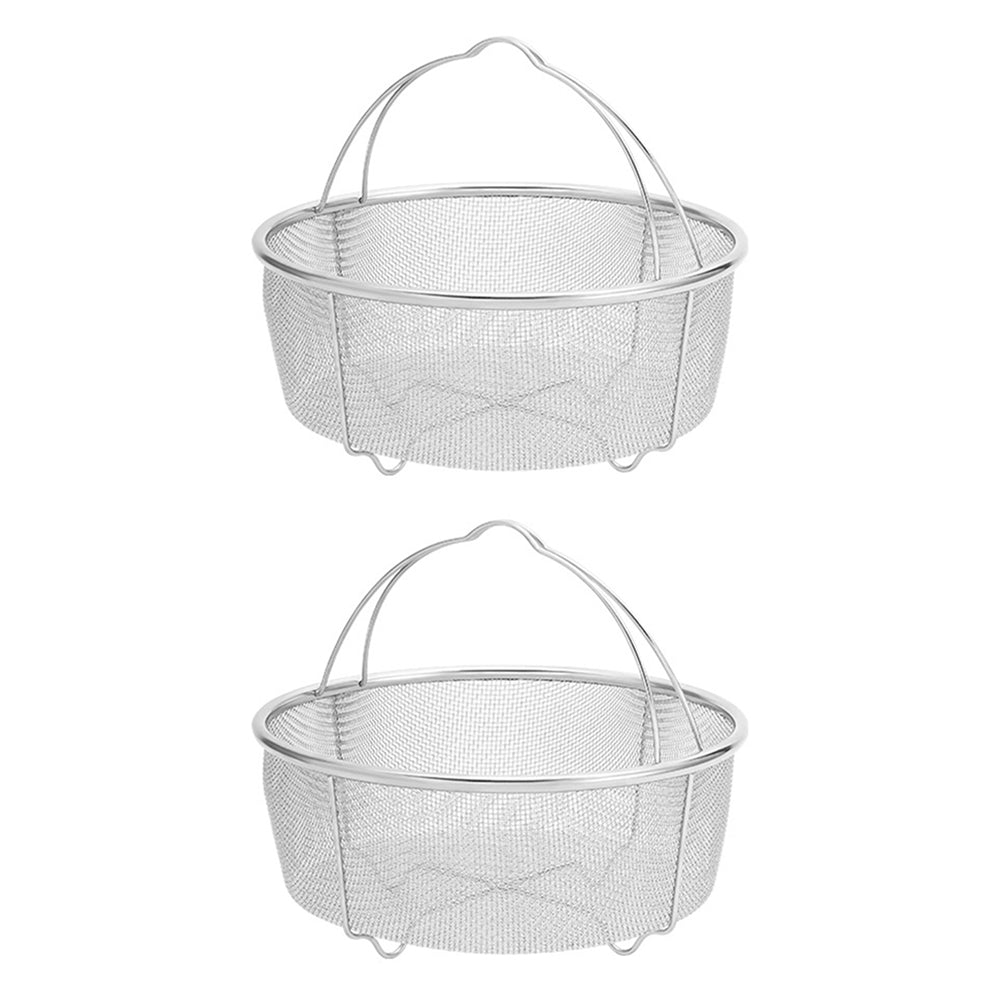 2 Pcs 304 Stainless Steel Mesh Steamer Basket