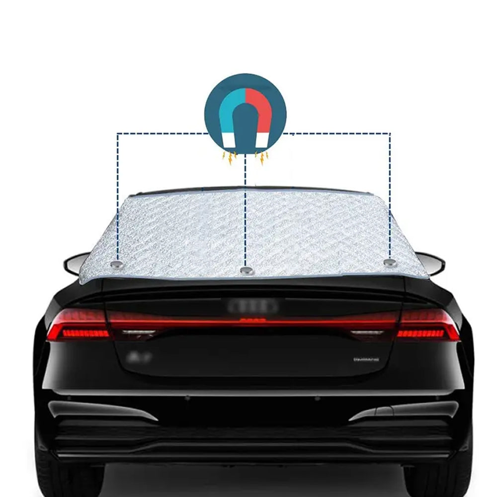 Magnetic Car Rear Windscreen Snow Cover with Windproof Elastic Straps