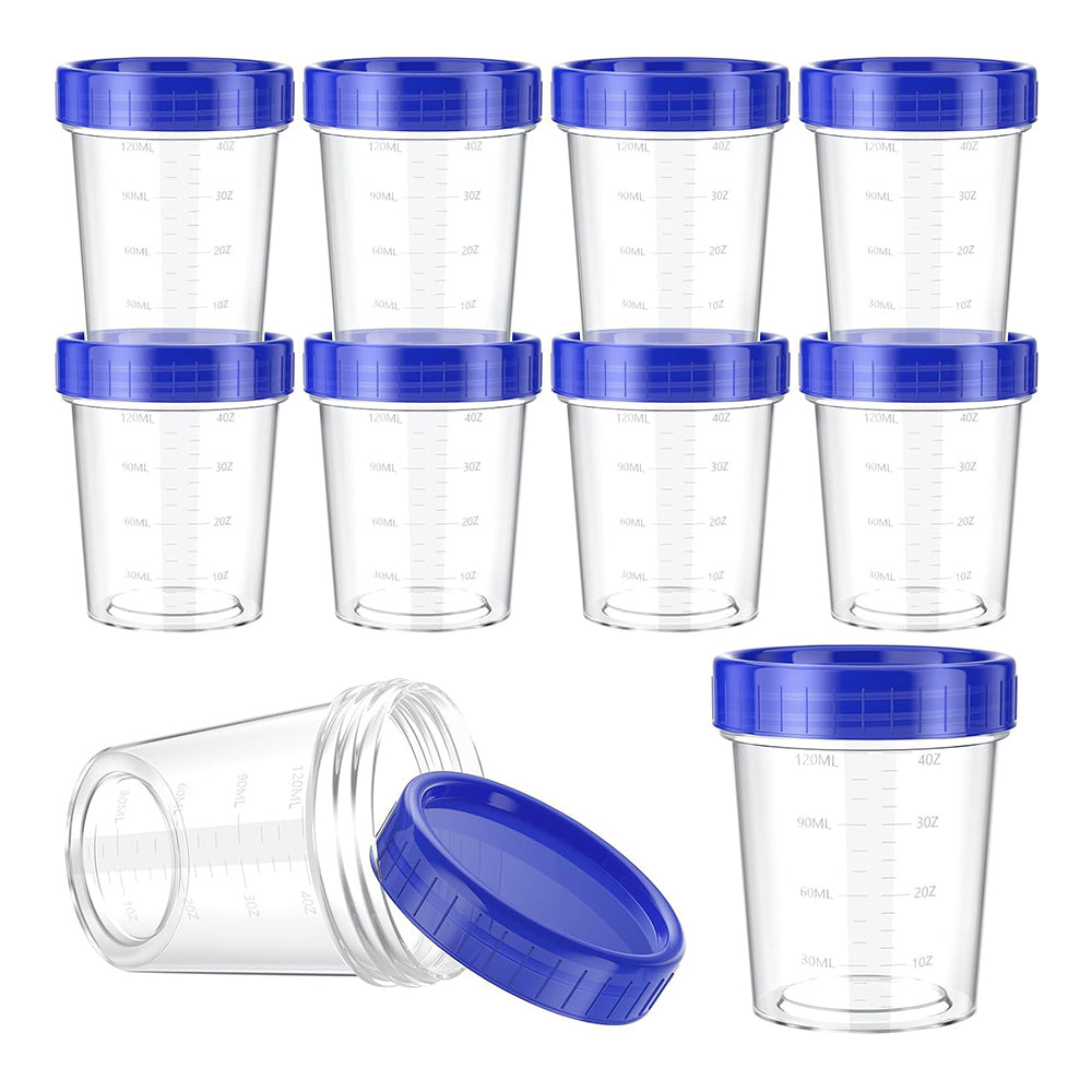 10Pcs Transparent Measuring Cup 120ml Small Containers with Lids Packaging Cup
