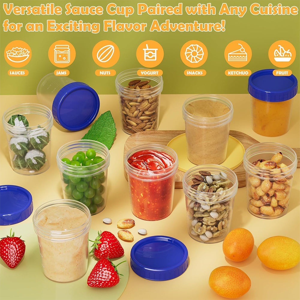 10Pcs Transparent Measuring Cup 120ml Small Containers with Lids Packaging Cup