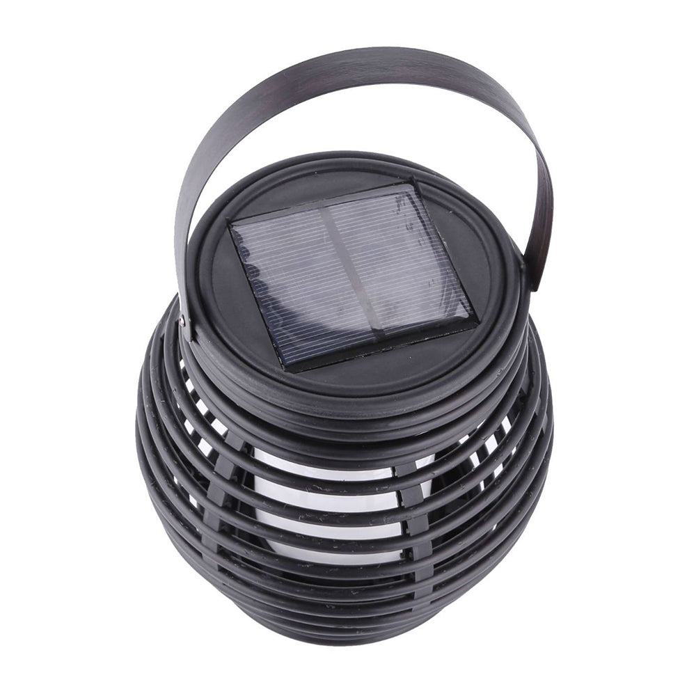 Portable Simulated Rattan Flame Lamp for Patio Lawn Yard Garden