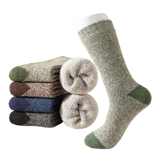 5 Pairs Winter Warm Thermal Wool Blending Hiking Socks for Men