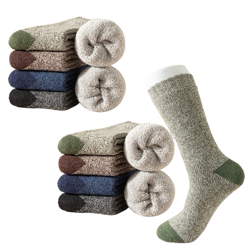 10 Pairs Winter Warm Thermal Wool Blending Hiking Socks for Men