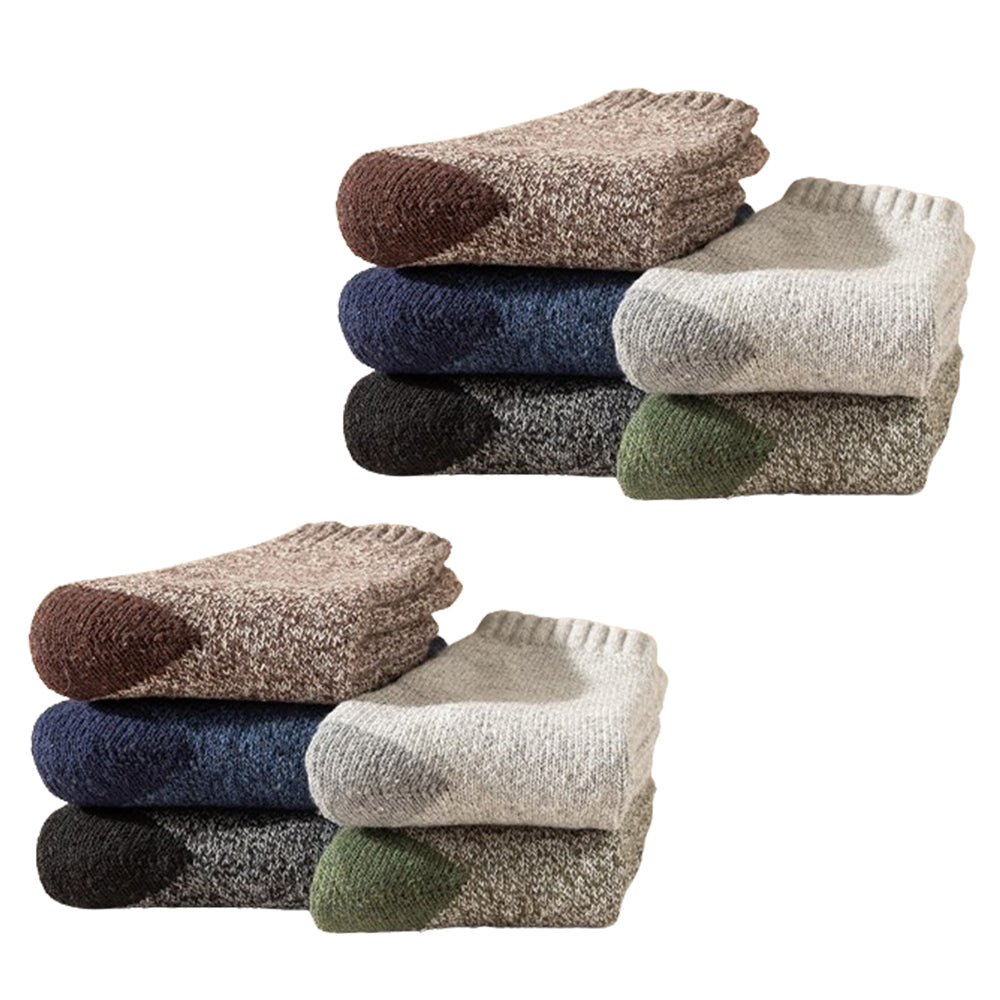 10 Pairs Winter Warm Thermal Wool Blending Hiking Socks for Men