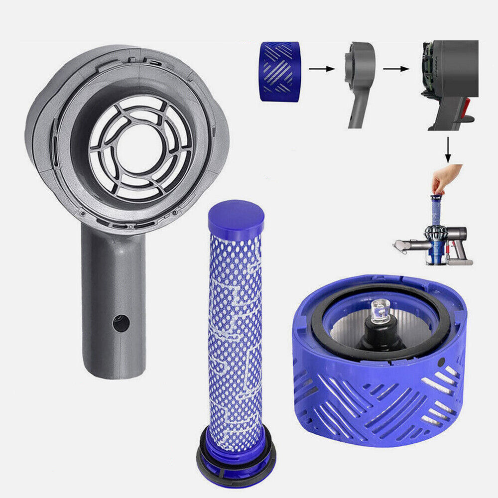 Motor Rear Cover Pre and Post Filter Kit for Dyson V6 DC Series Vacuum Cleaner