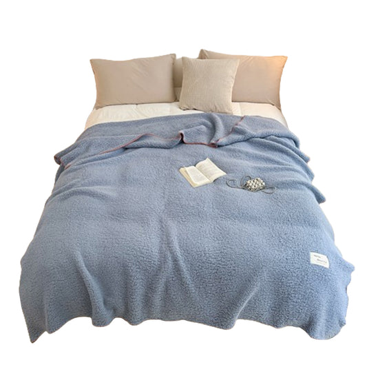 100x140cm Sherpa Throw Blanket Winter Soft Cozy Fleece Plush Blanket Blue