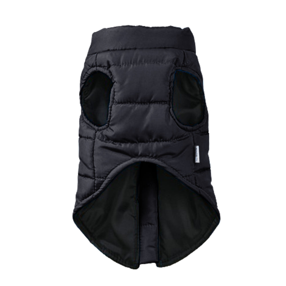 Dog Jacket Padded Pet Clothes with Zipper Warm Vest Coat Winter Black XL