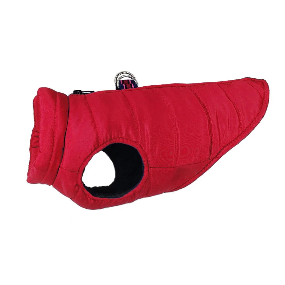 Dog Jacket Padded Pet Clothes with Zipper Warm Vest Coat Winter Red XL