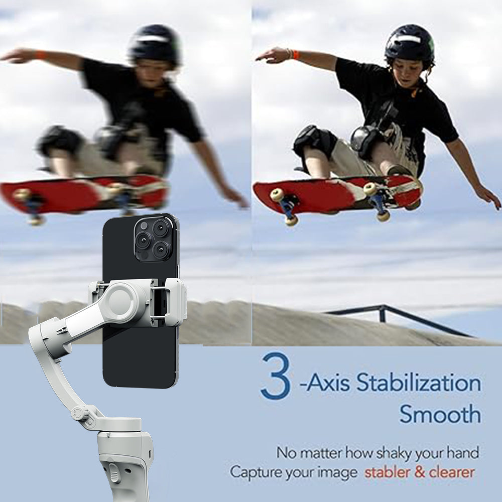 3-Axis Smartphone Gimbal Handheld Stabilizer Vlog Youtuber Smart Face Tracking