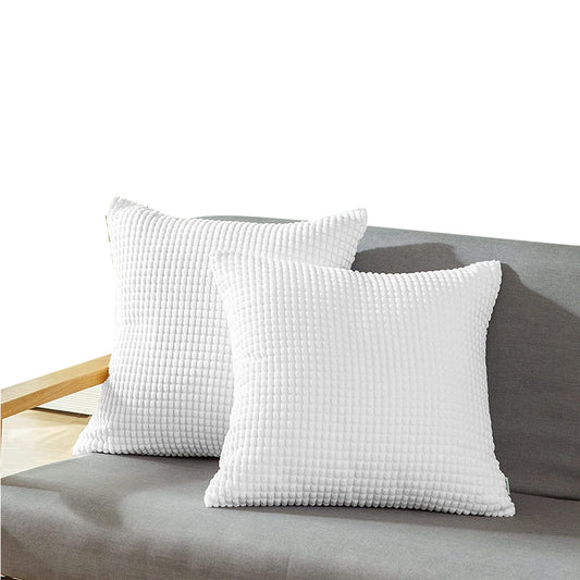 45x45cm Corduroy Cushion Cover Plush Lounge Pillow Case Home Decor Beige