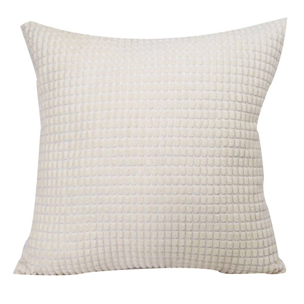45x45cm Corduroy Cushion Cover Plush Lounge Pillow Case Home Decor Beige