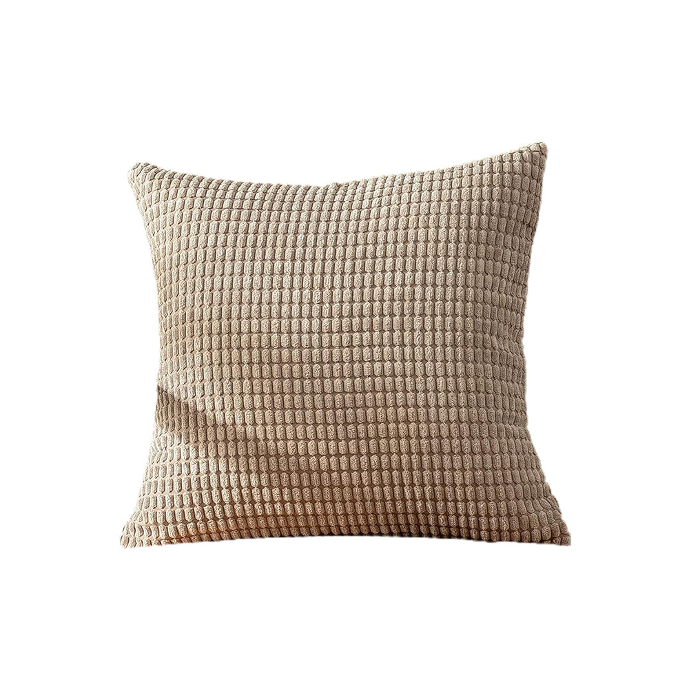 45x45cm Corduroy Cushion Cover Plush Lounge Pillow Case Home Decor Khaki