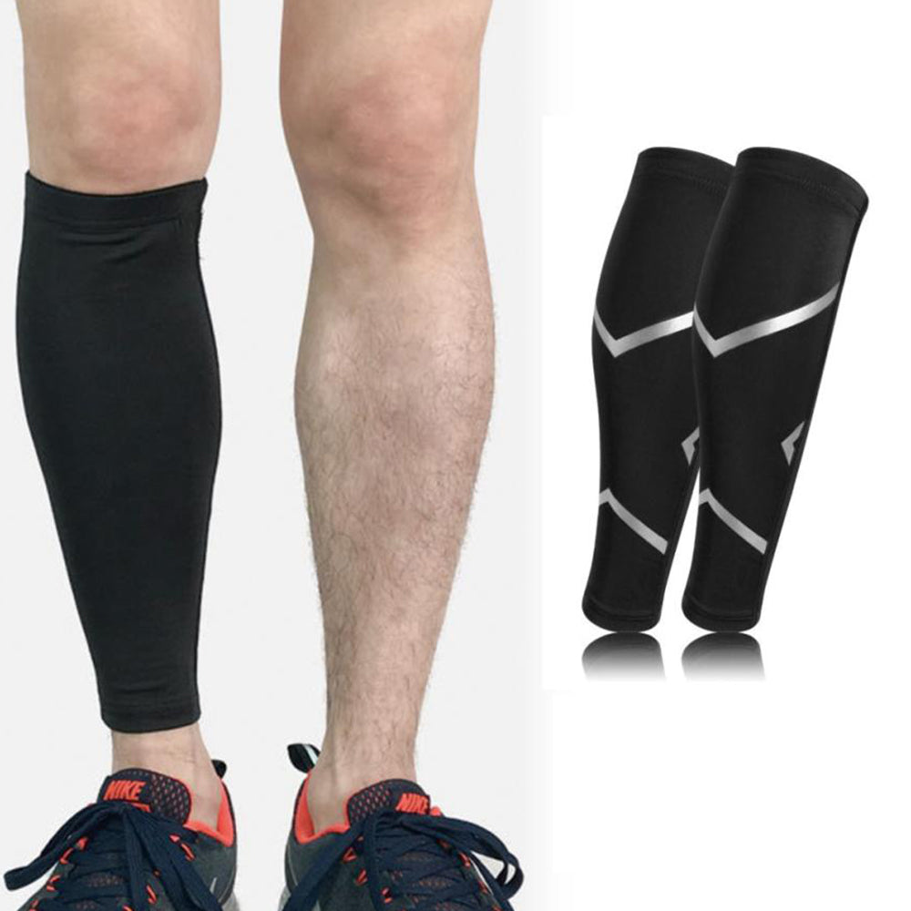Compression Socks Leg Calf Sleeve Brace Support for Sport Gym Black XL