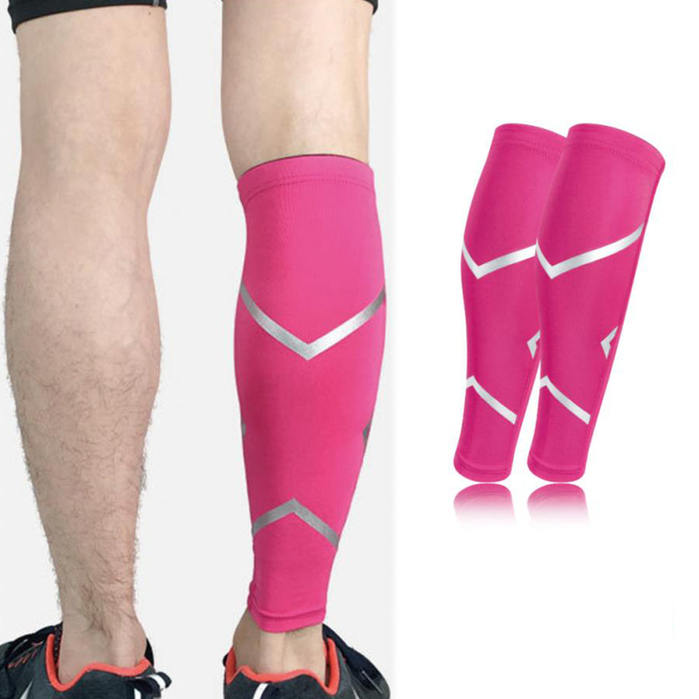 Compression Socks Leg Calf Sleeve Brace Support for Sport Gym Rose Red XL