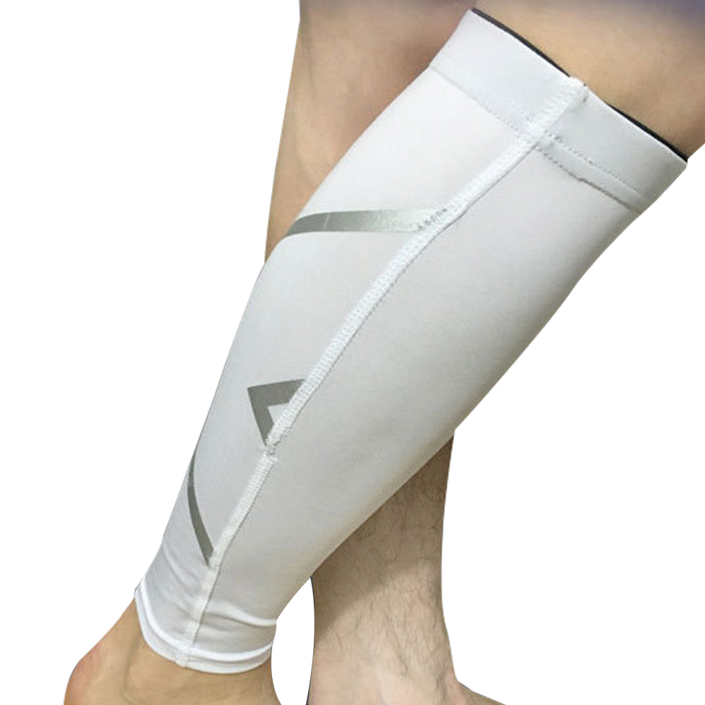Compression Socks Leg Calf Sleeve Brace Support for Sport Gym White XL