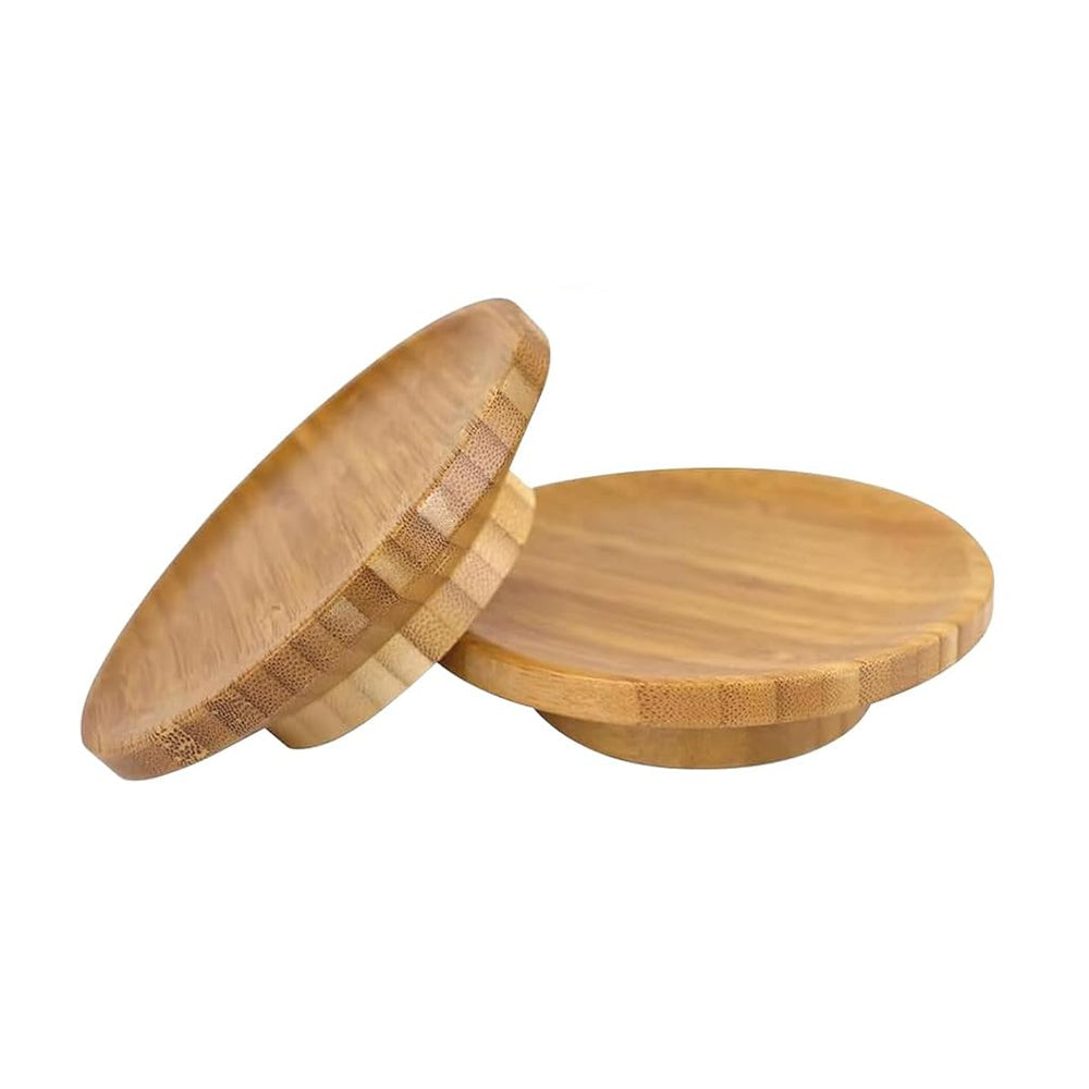 2Pcs Wine Glass Charcuterie Topper Bamboo Wine Glass Topper Coasters Food Tray