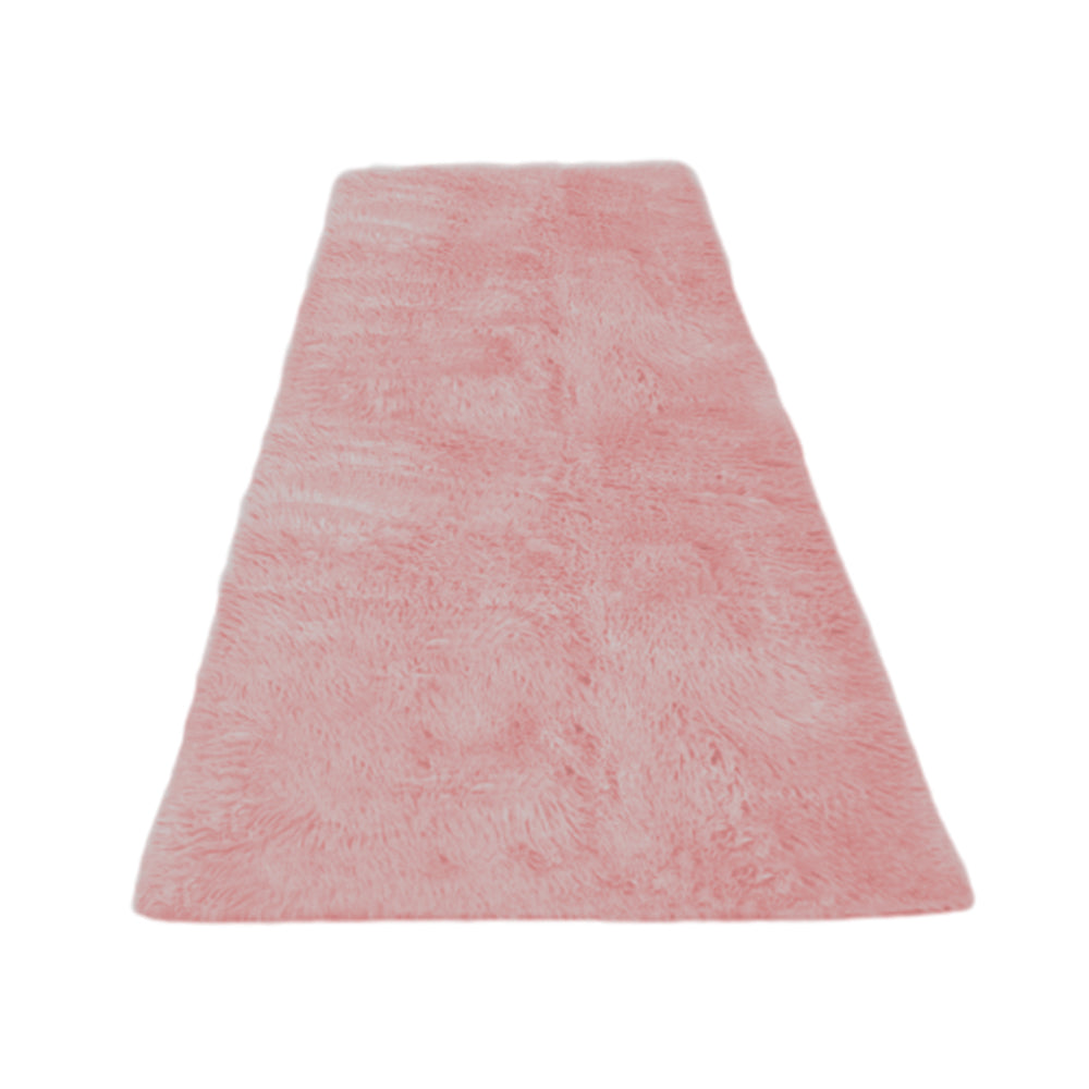 60x120cm Shaggy Bath Mat Ultra Soft Thick Fluffy Pile Non Slip Bathroom Rug Pink