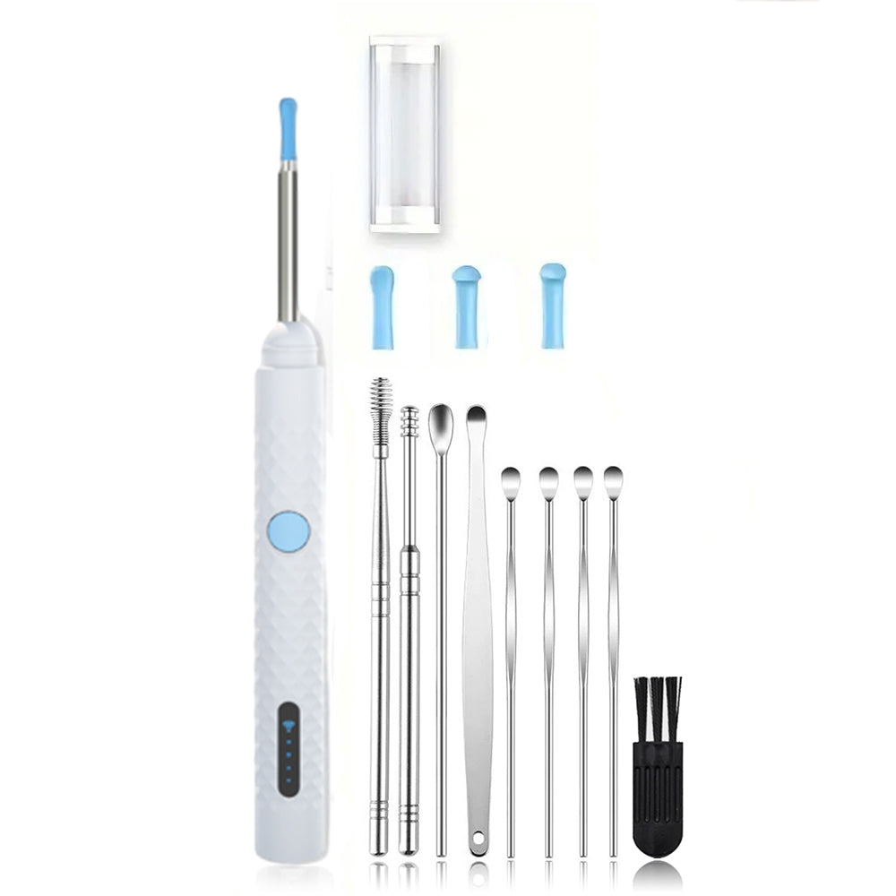 Visual Ear Wax Removal Kit Wireless Ear Camera Otoscope Tool with Lights White