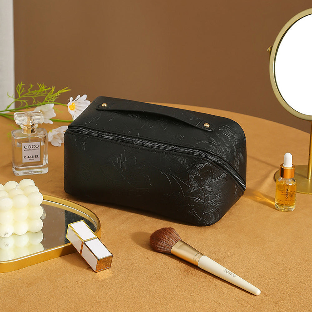 Travel Cosmetic Bag Large Capacity Makeup Organizer Bag Toiletry Bag Black