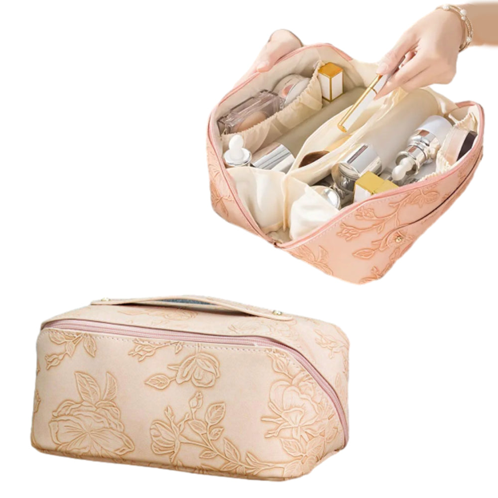 Travel Cosmetic Bag Large Capacity Makeup Organizer Bag Toiletry Bag Pink