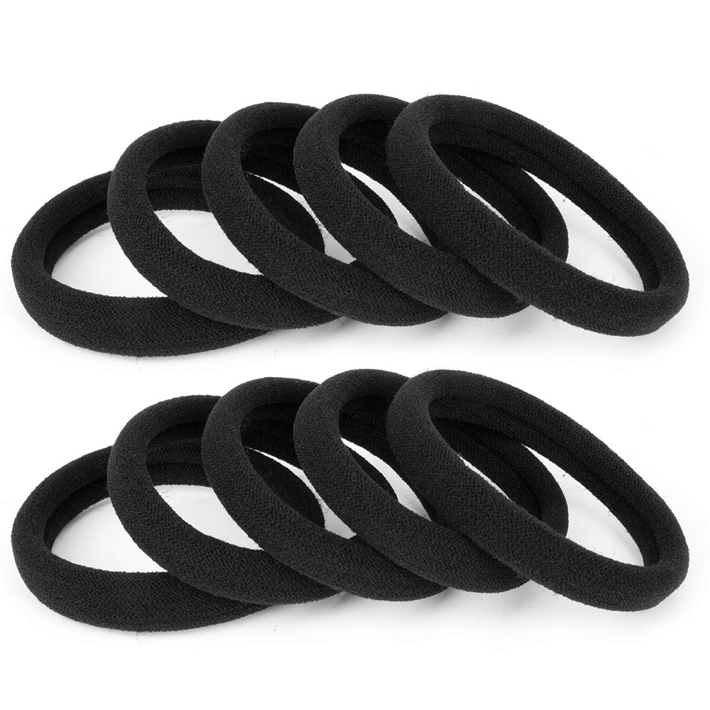 100Pcs Elastic Black Bands Hair Ties Ponytail Holders