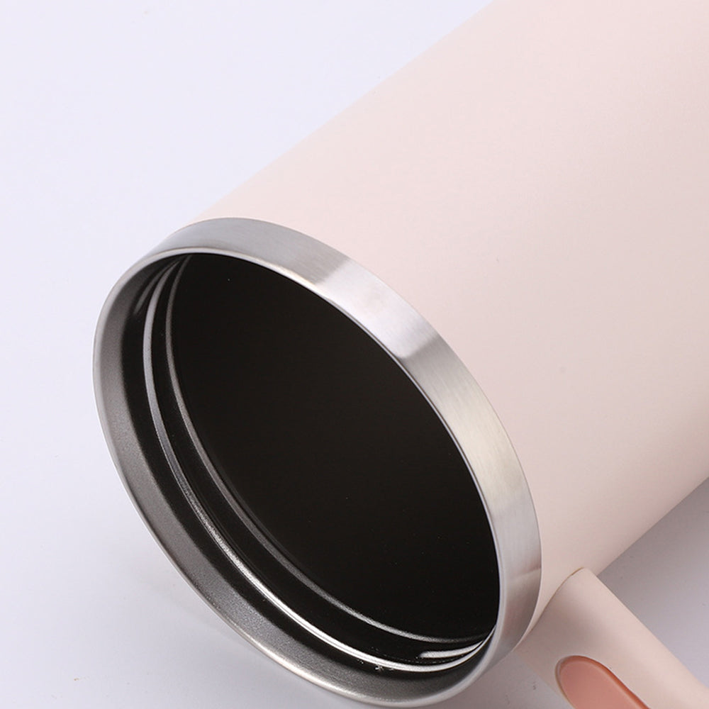 1200ML Stainless Steel Vacuum Insulated Tumbler Mug with Straw Light Pink